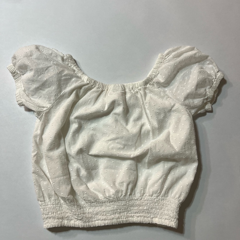 Cat & Jack White Puff Sleeve Blouse